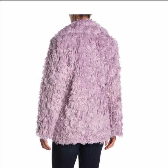 AVEC LES FILLES Notch Collar Fur Jacket size Large - Picture 7 of 9